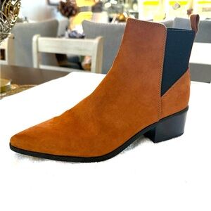 A NEW DAY - Gwen Cognac Boot With Black Heel (Size 9.5)